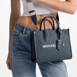 Michael Kors Small Mirella Signature Logo
Crossbody Bag Admiral Blue (NWT)
